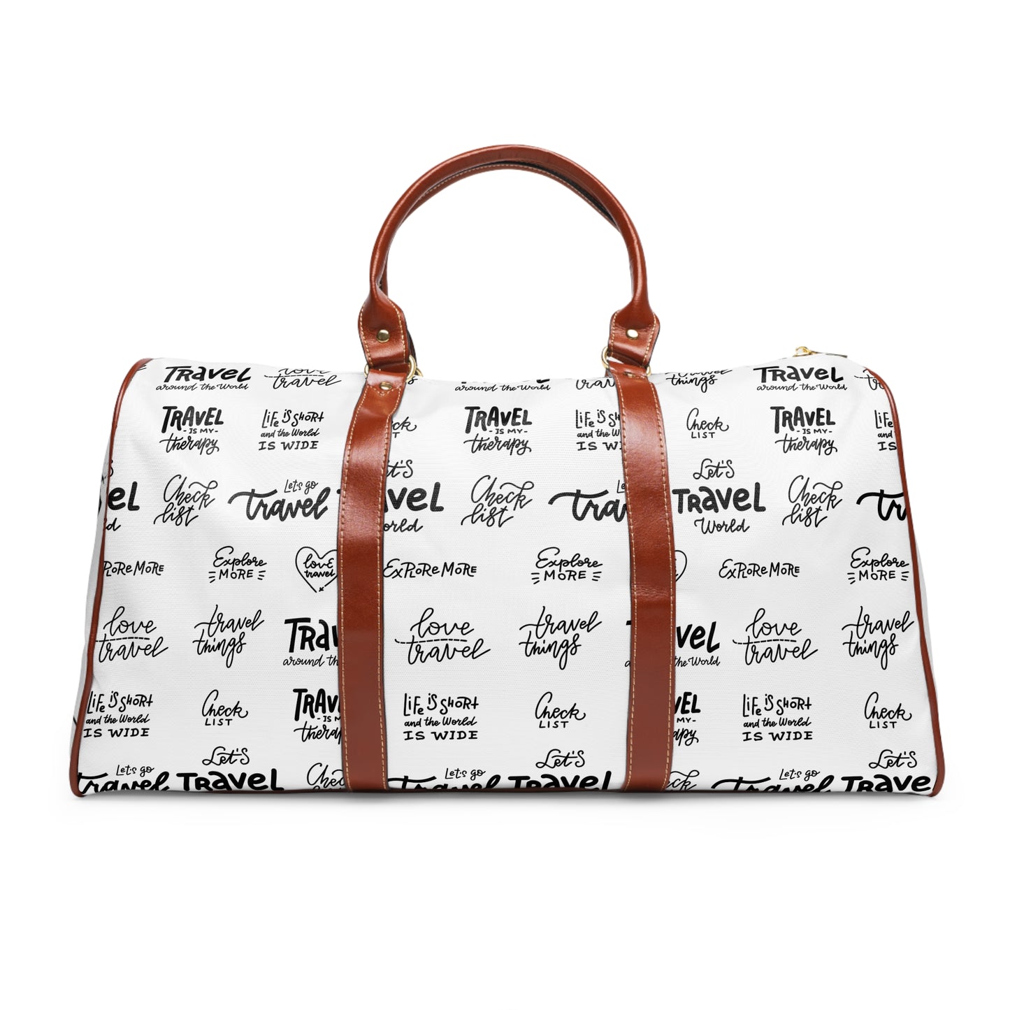 Adventure-Ready: Waterproof Travel Bag with Inspiring Quotes and Stylish Designs