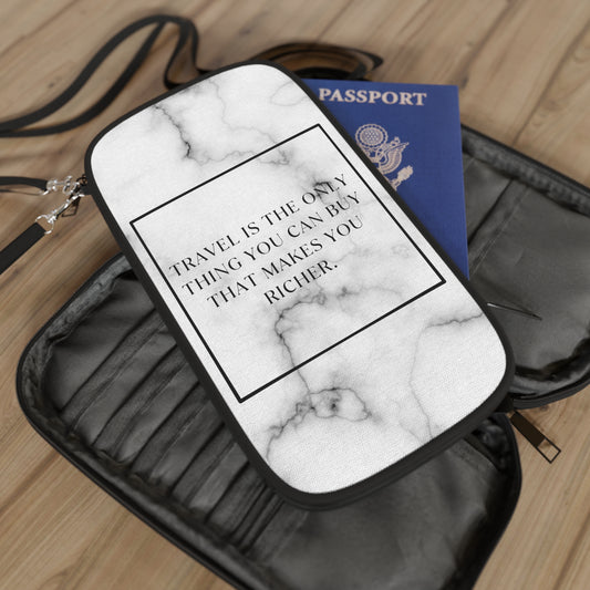Ultimate Travel Companion: Customizable Passport Wallet for Seamless Organization (Travel is the only thing you can buy that makes you richer.)