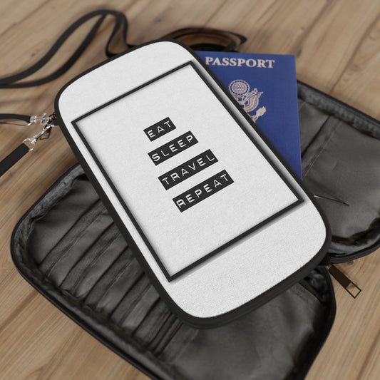 Ultimate Travel Companion: Customizable Passport Wallet for Seamless Organization (EAT SLEEP TRAVEL REPEAT)